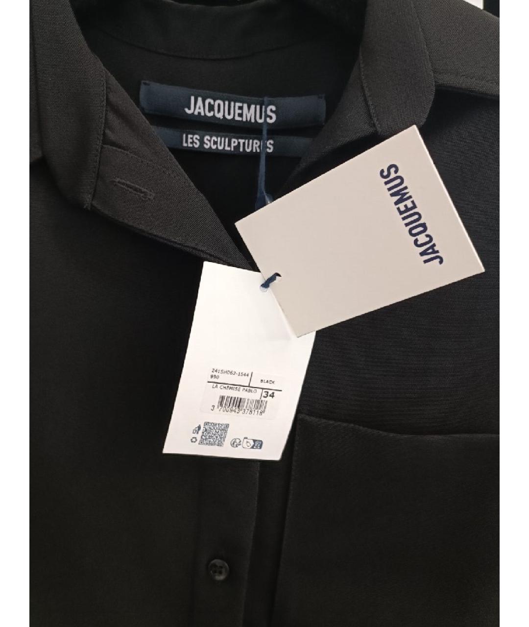 JACQUEMUS Черная вискозная рубашка, фото 3