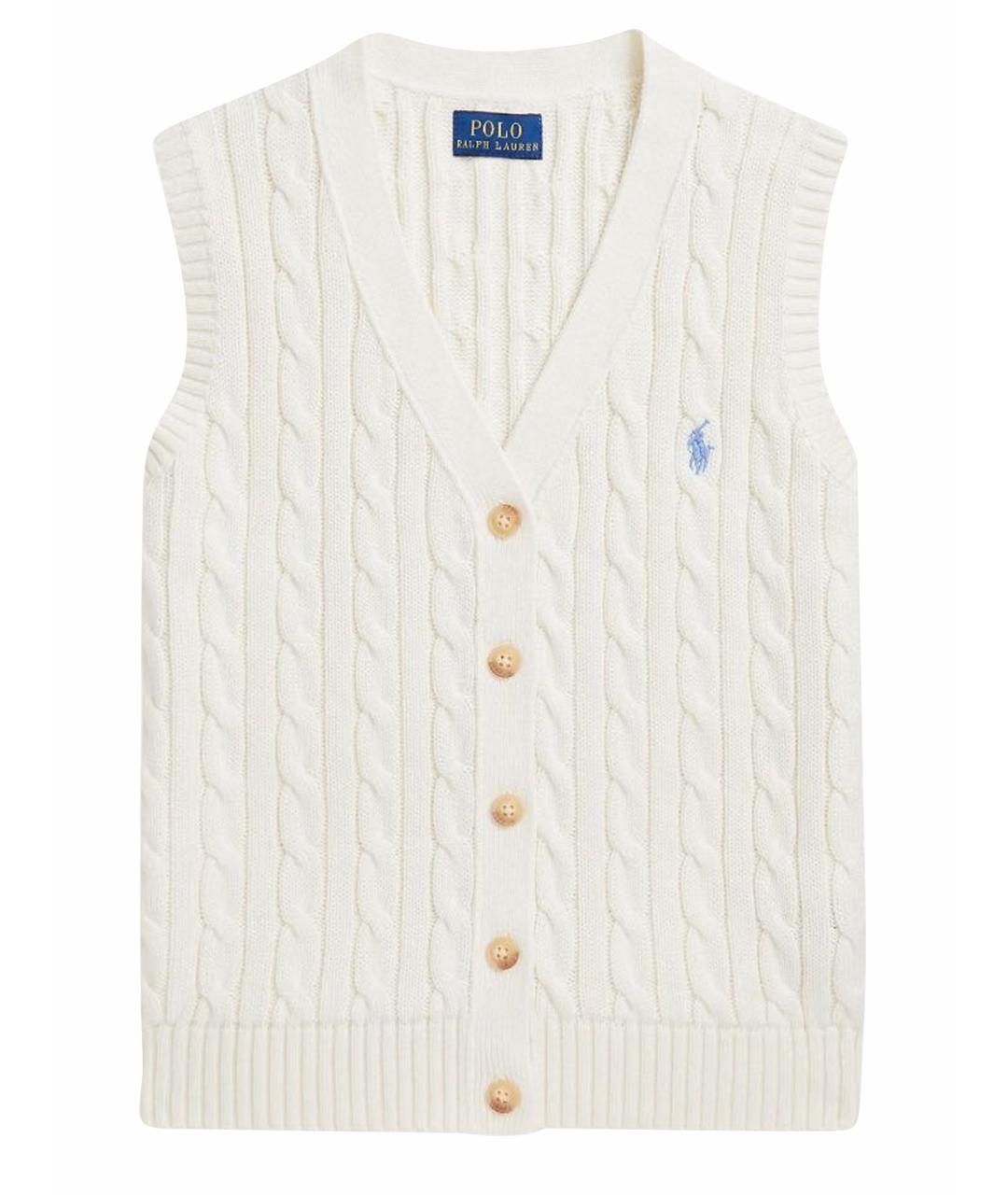 POLO RALPH LAUREN Белая хлопковая жилетка, фото 1