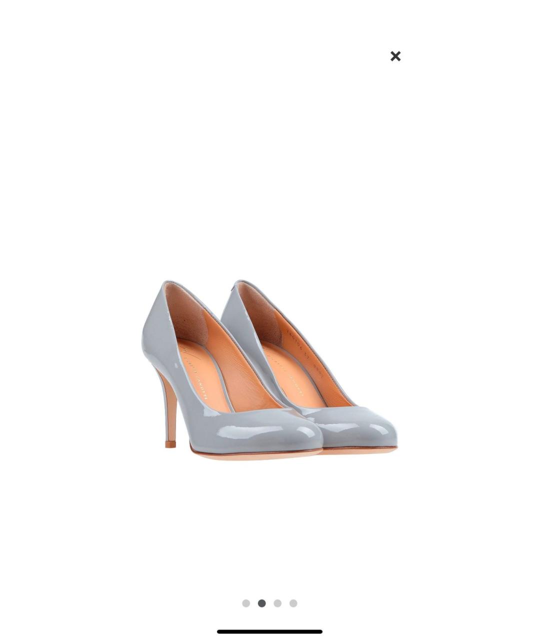 GIUSEPPE ZANOTTI DESIGN Серые туфли из лакированной кожи, фото 3