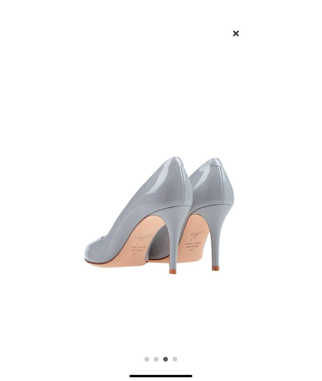 GIUSEPPE ZANOTTI DESIGN Серые туфли из лакированной кожи, фото 4