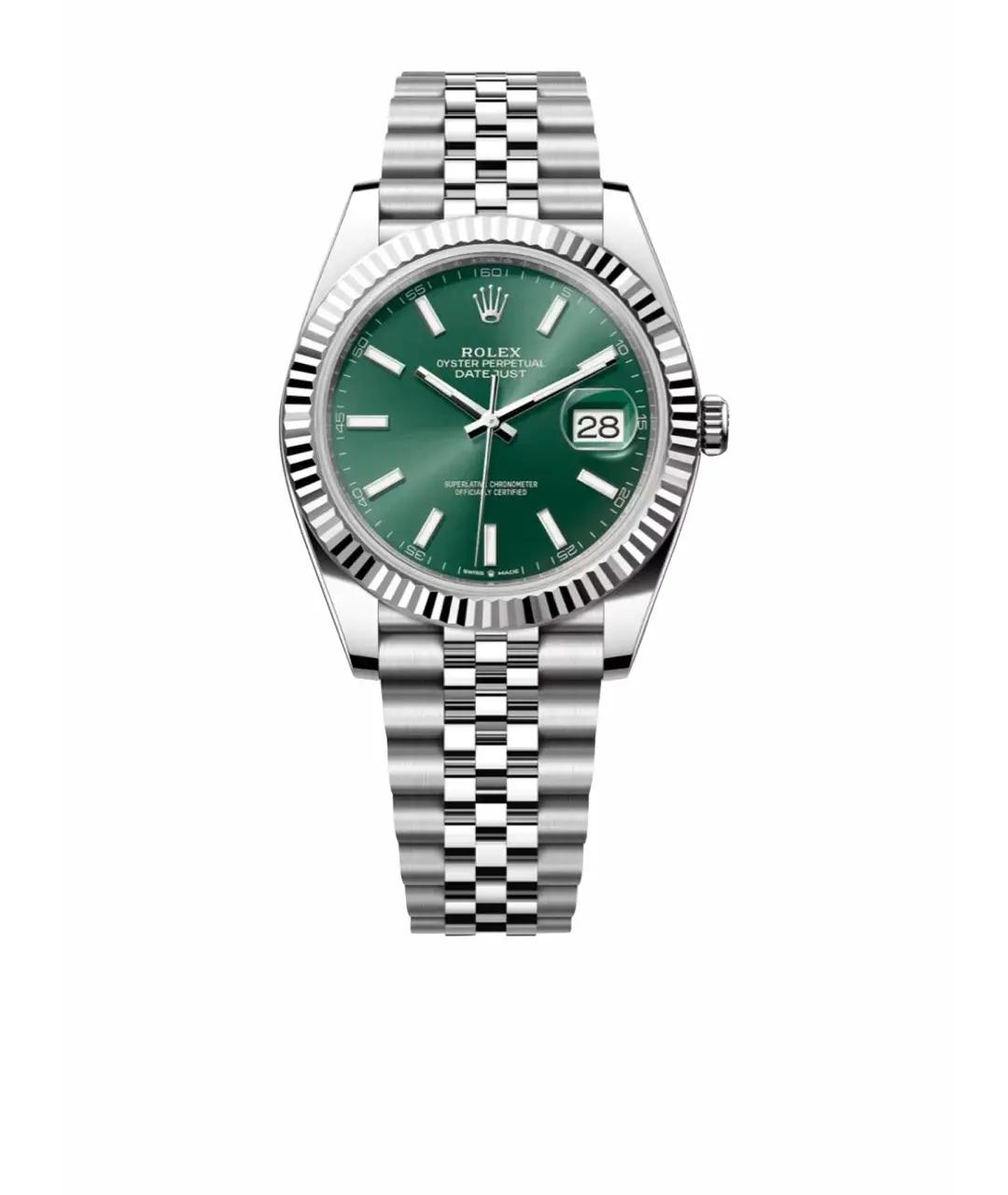 ROLEX Зеленые часы из белого золота, фото 1