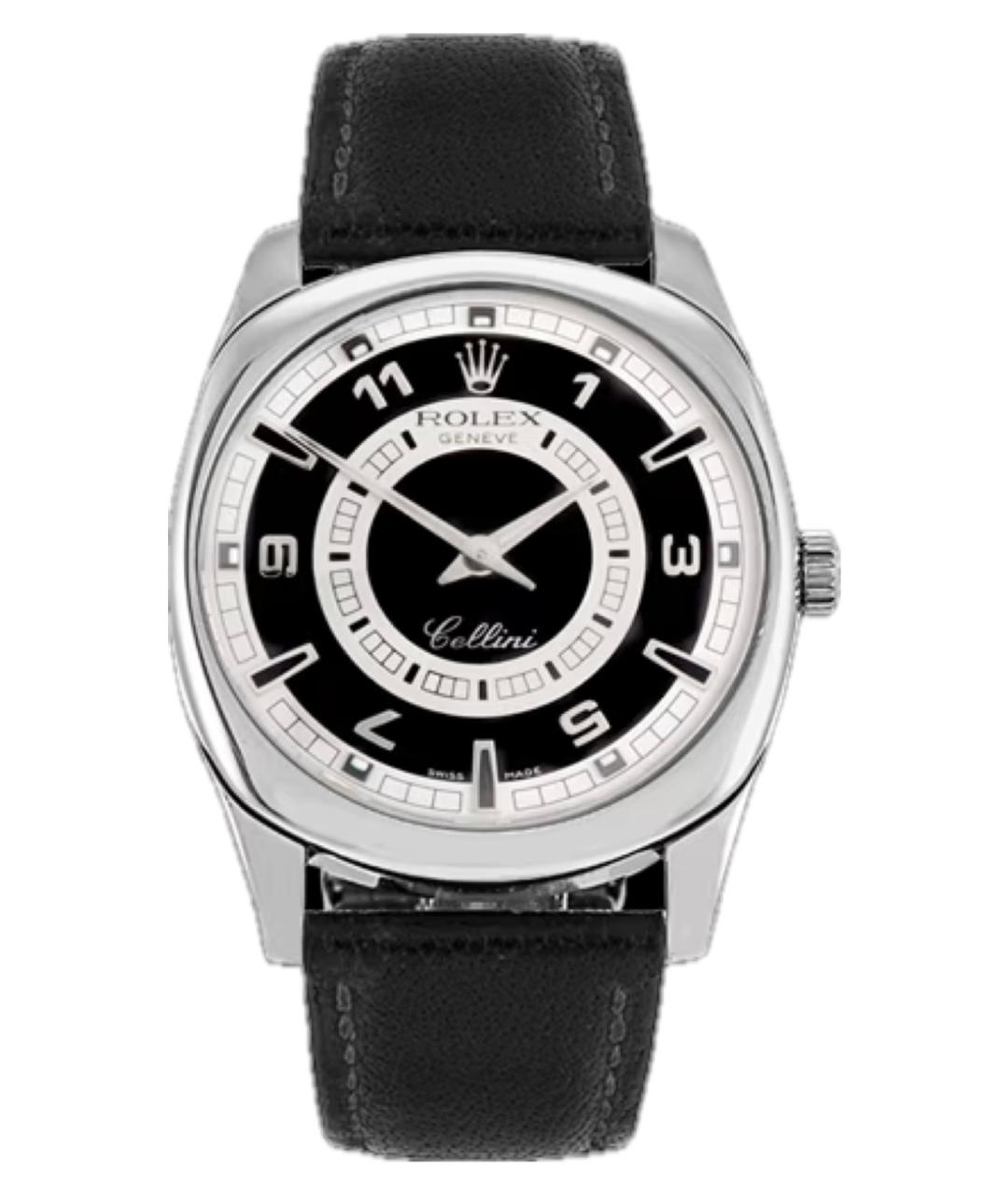 ROLEX Черные часы из белого золота, фото 1