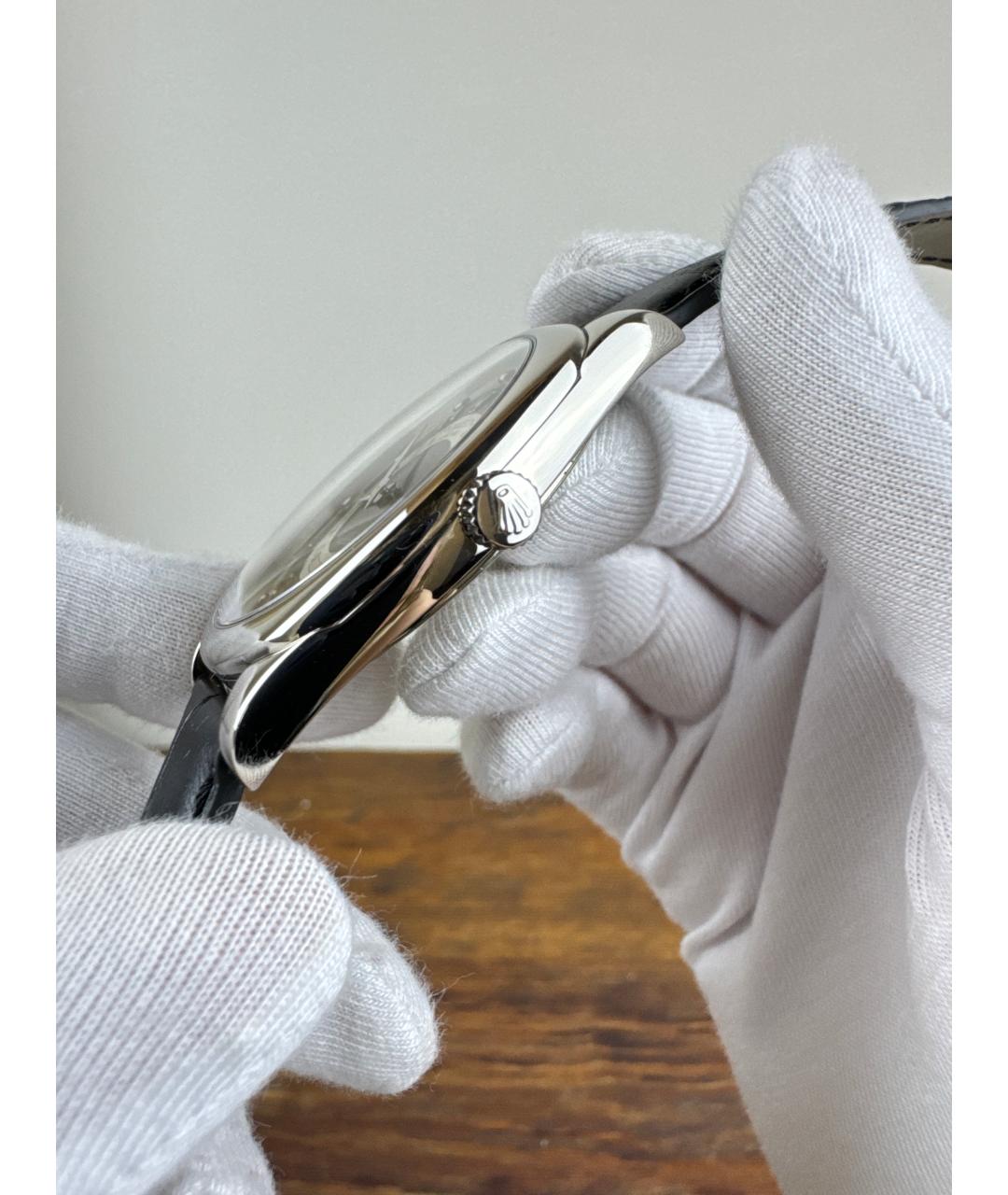 ROLEX Черные часы из белого золота, фото 3