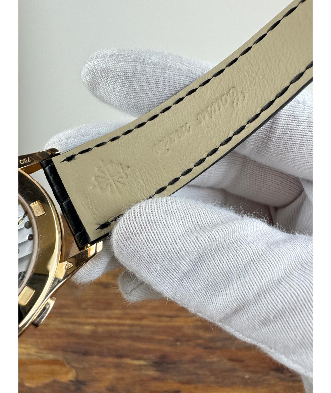 PATEK PHILIPPE Белые часы из желтого золота, фото 6