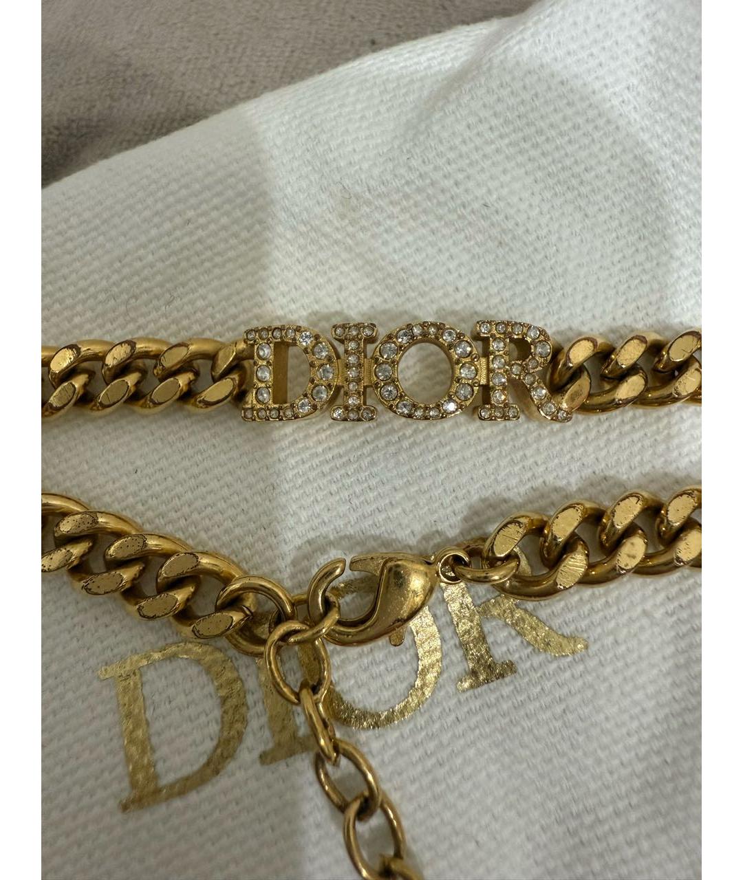 CHRISTIAN DIOR Золотой латунный браслет, фото 4
