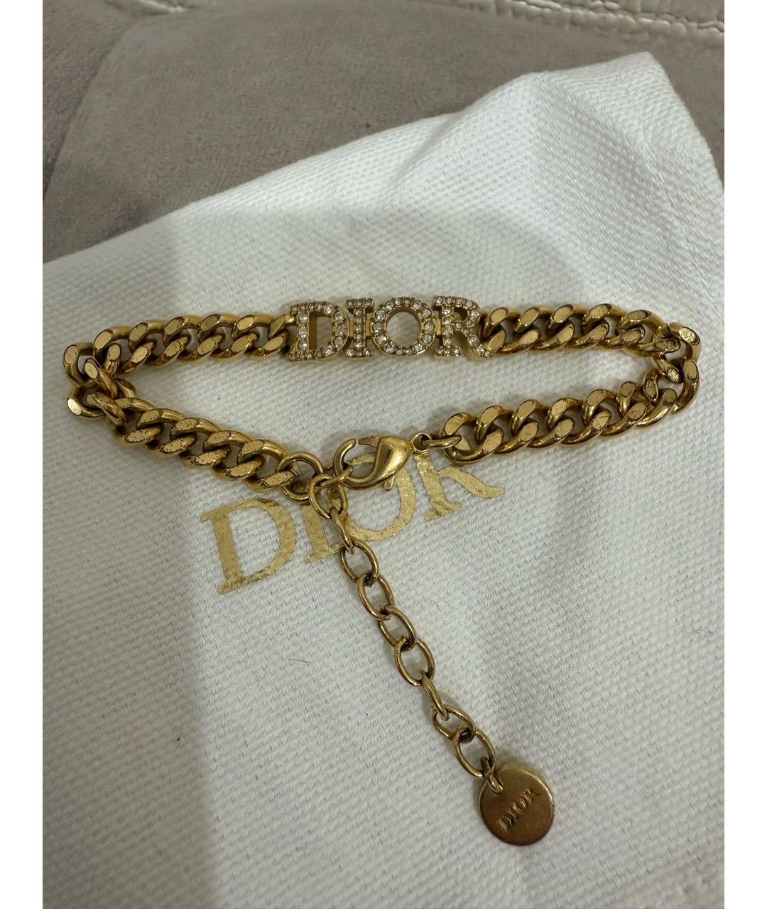 CHRISTIAN DIOR Золотой латунный браслет, фото 3