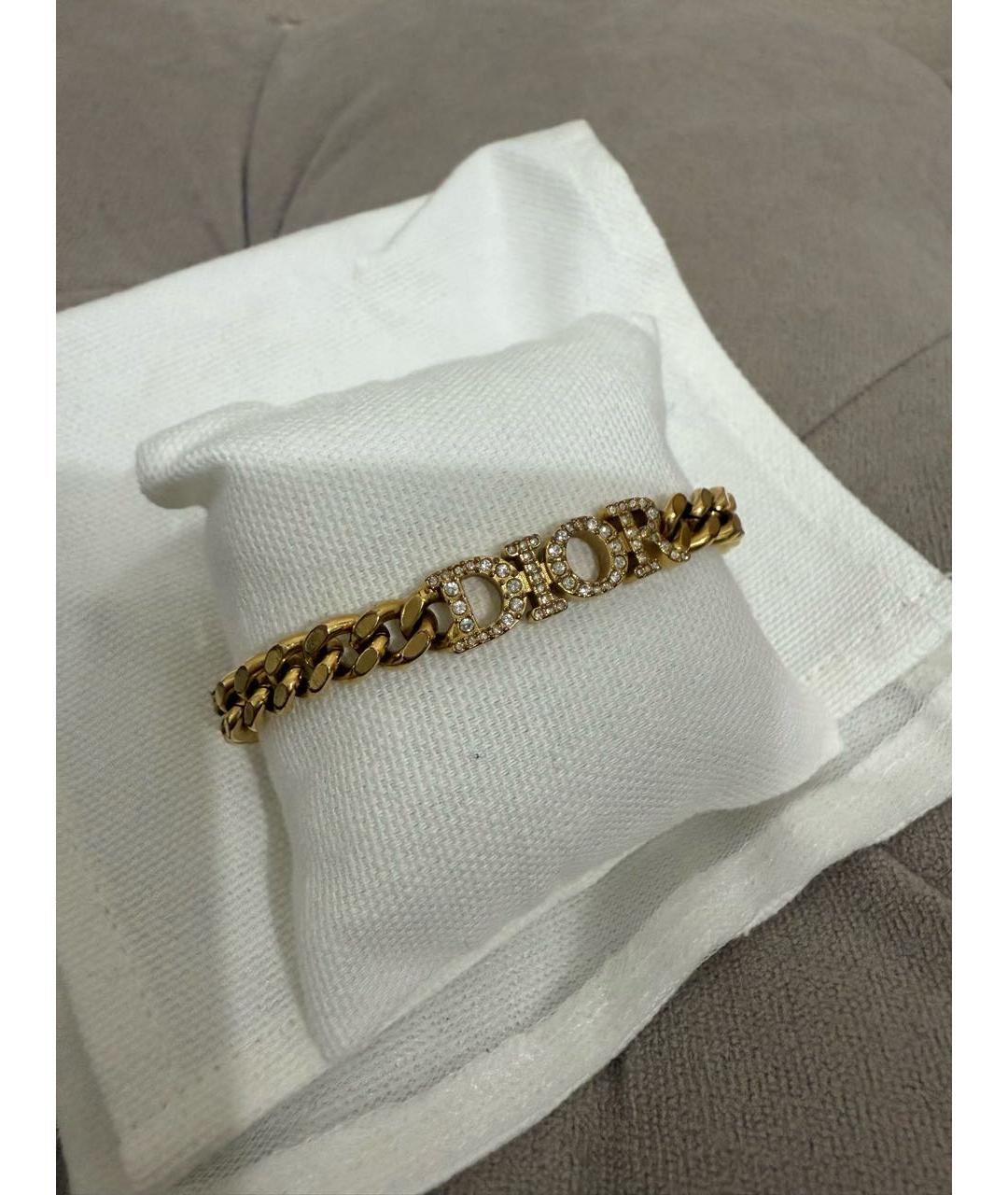 CHRISTIAN DIOR Золотой латунный браслет, фото 2