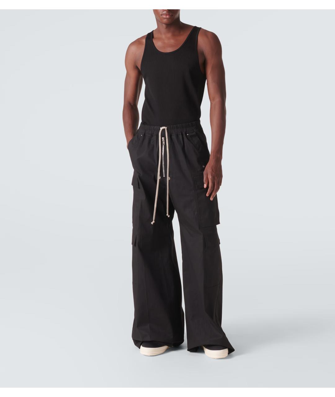 RICK OWENS Черные низкие кроссовки / кеды, фото 9