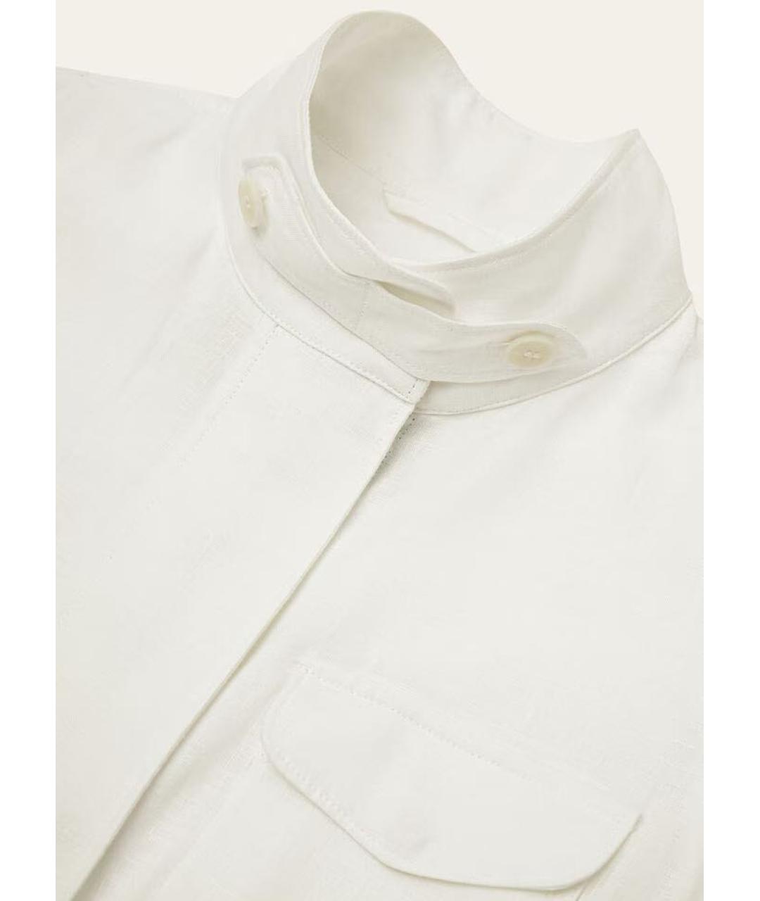 LORO PIANA Белая льняная куртка, фото 6