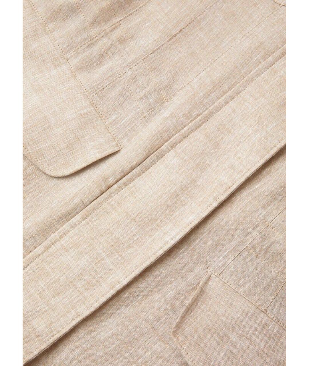 LORO PIANA Бежевая льняная куртка, фото 7
