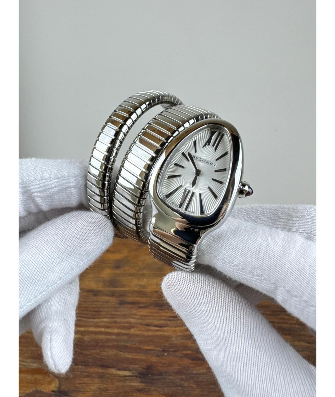 BVLGARI Серебряные стальные часы, фото 2
