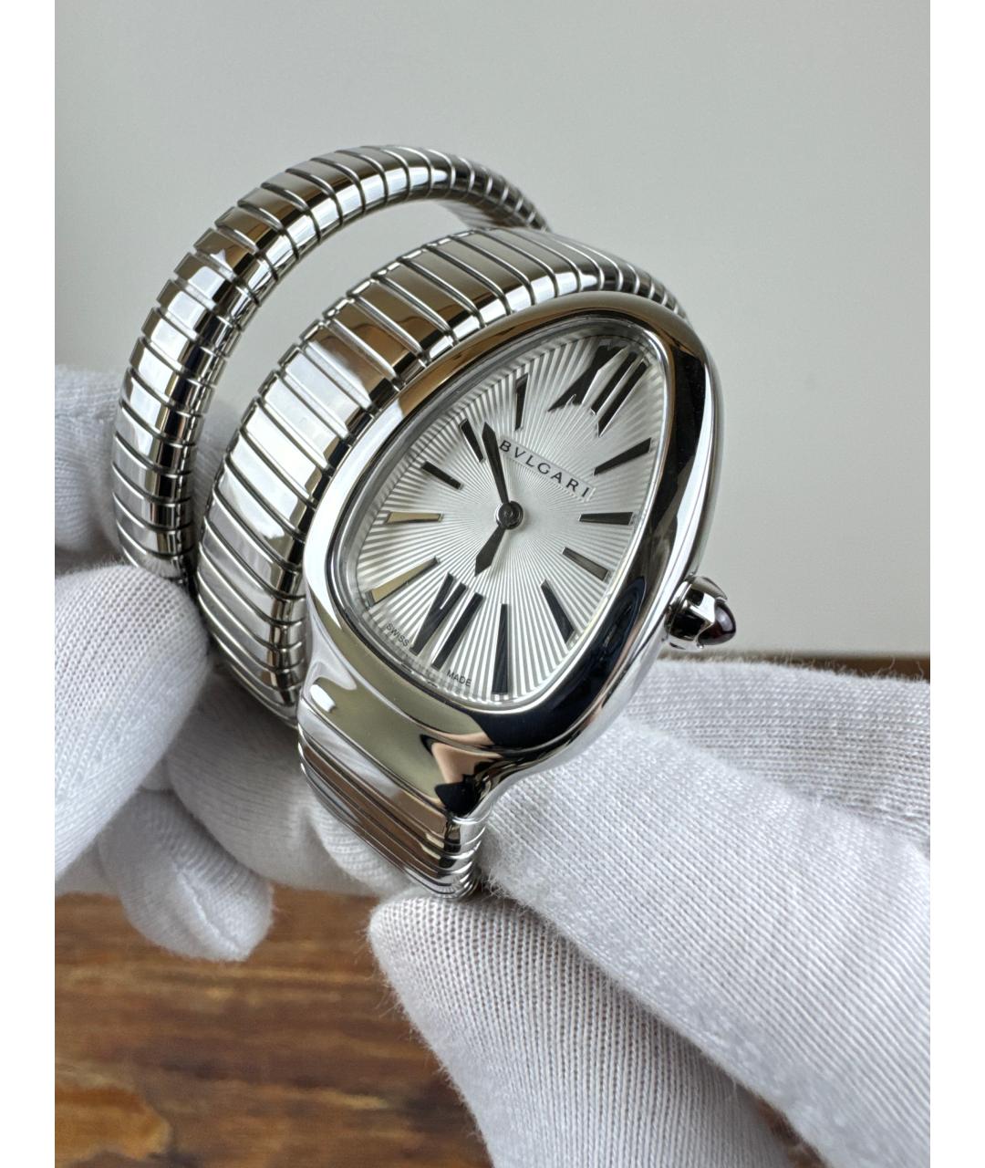 BVLGARI Серебряные стальные часы, фото 3