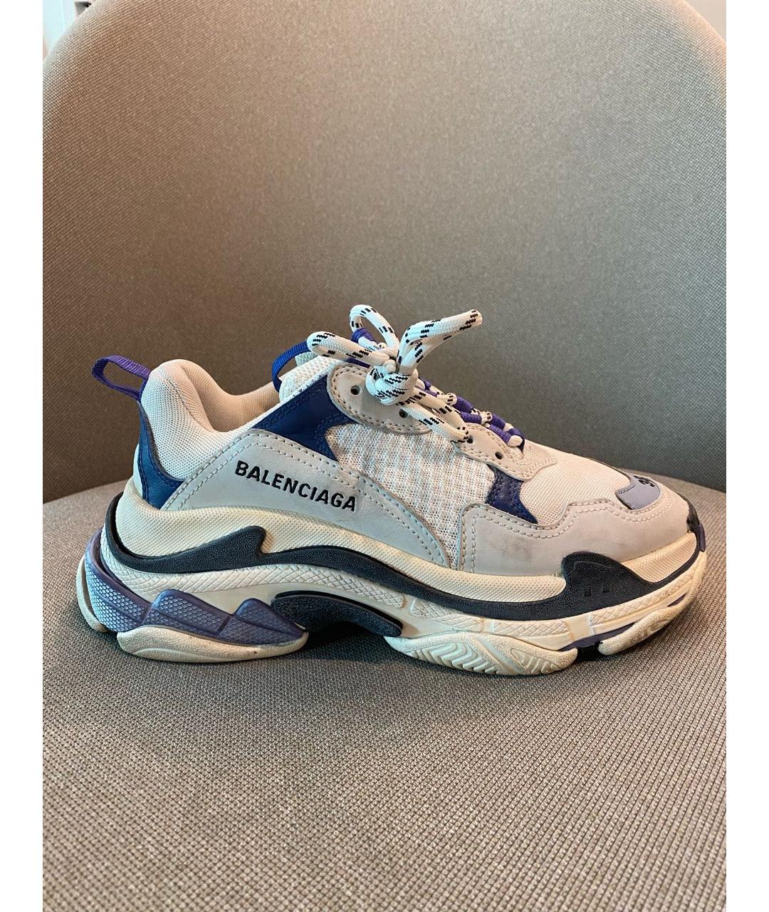BALENCIAGA Серые текстильные кроссовки, фото 5
