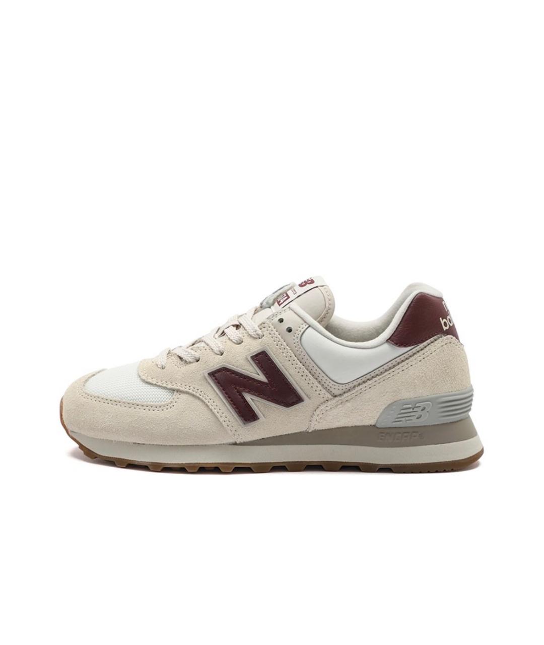 NEW BALANCE Бежевые замшевые кроссовки, фото 2