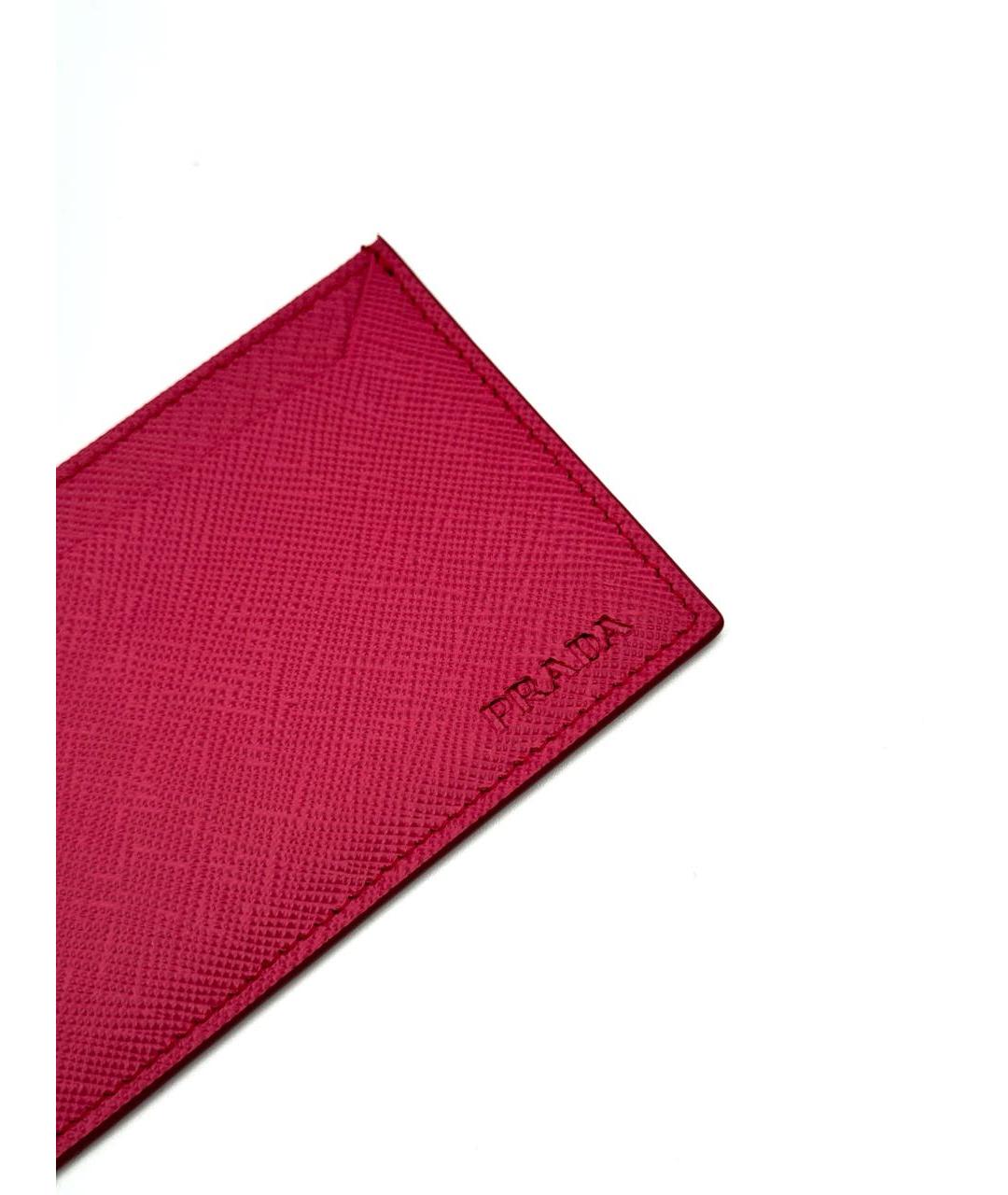 PRADA Розовый кожаный кардхолдер, фото 3