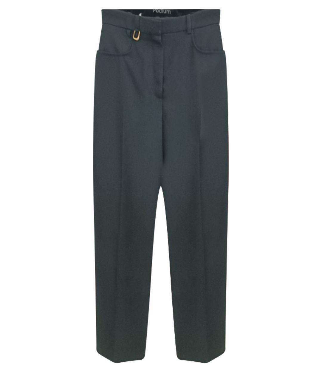 JACQUEMUS Черные шерстяные прямые брюки, фото 1