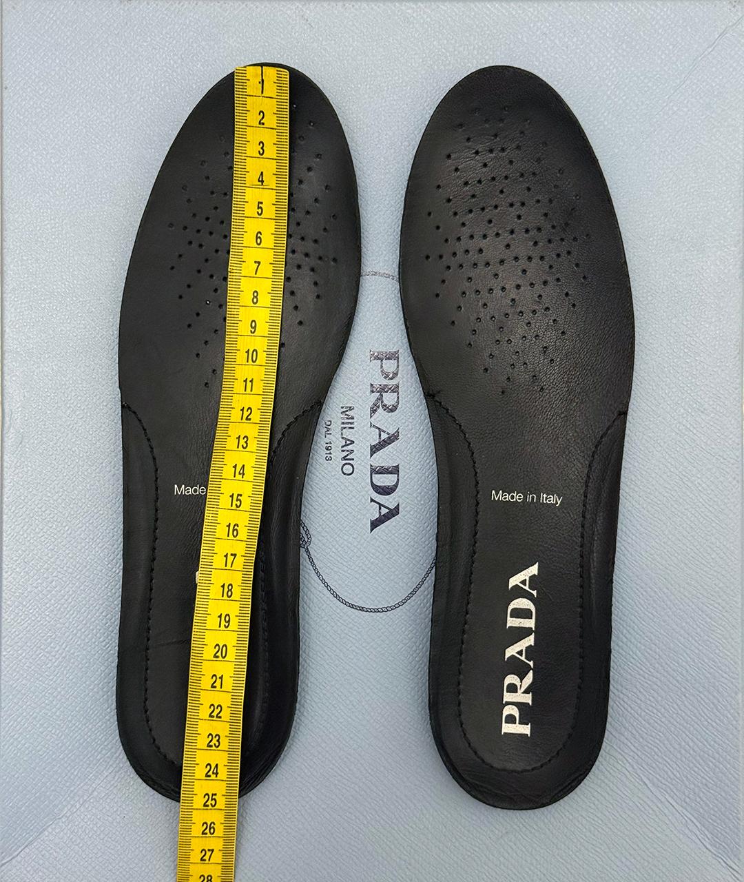 PRADA Черные кожаные кеды, фото 9