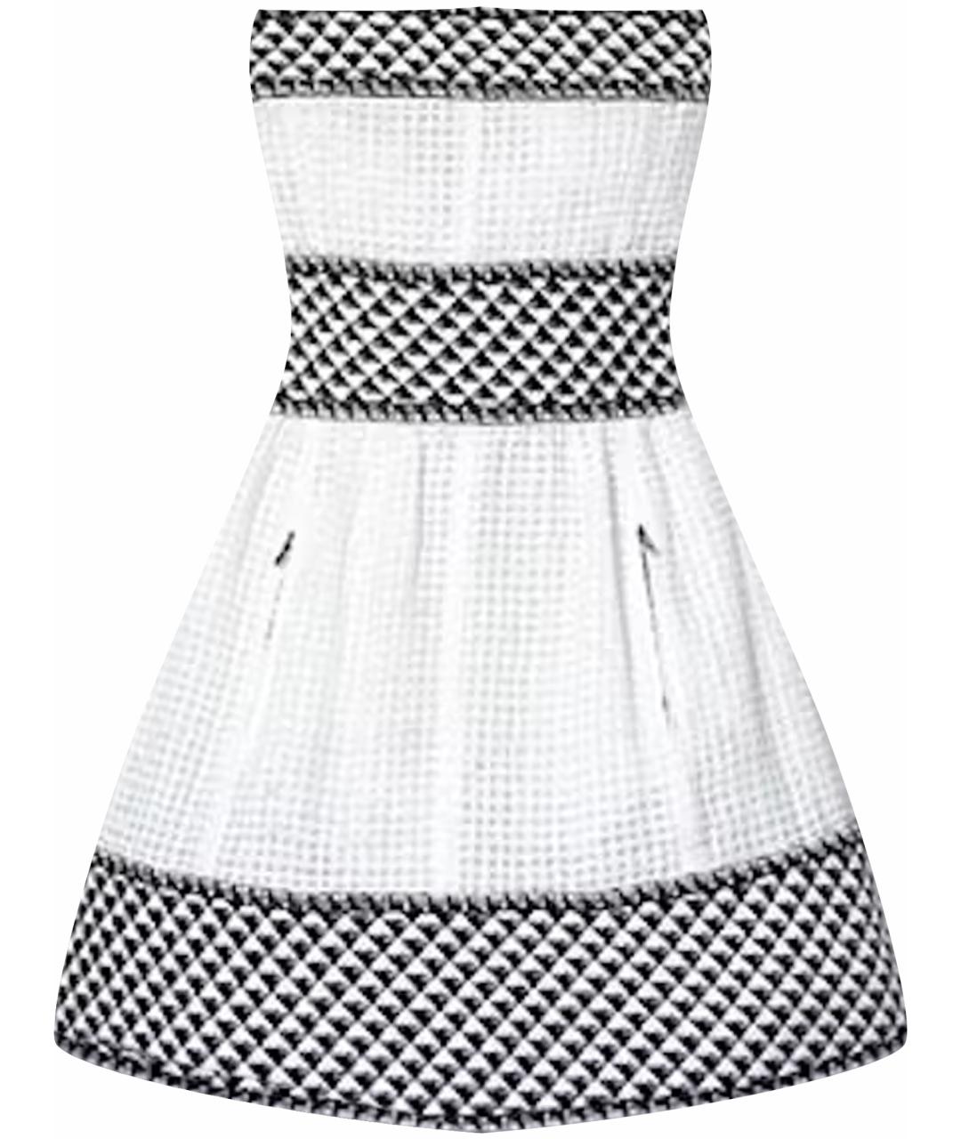 CHANEL Белое твидовое коктейльное платье, фото 1