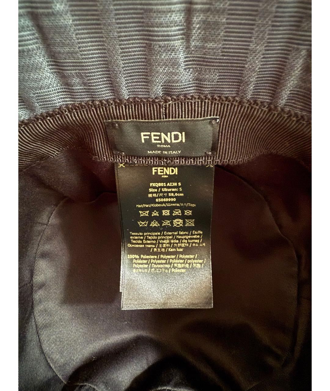 FENDI Серая синтетическая панама, фото 3