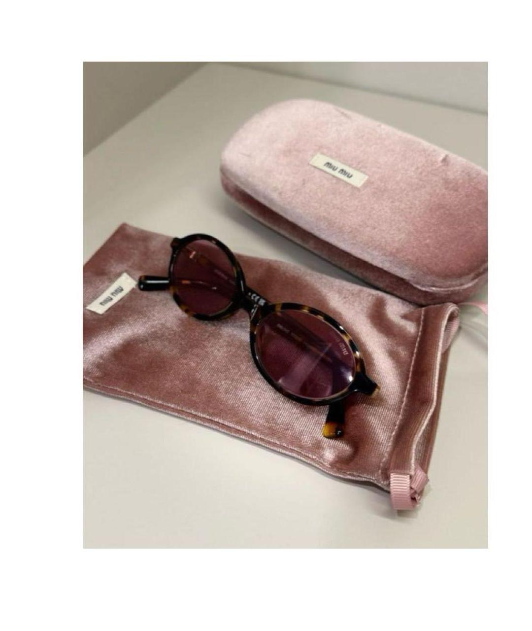 MIU MIU Коричневые солнцезащитные очки, фото 4