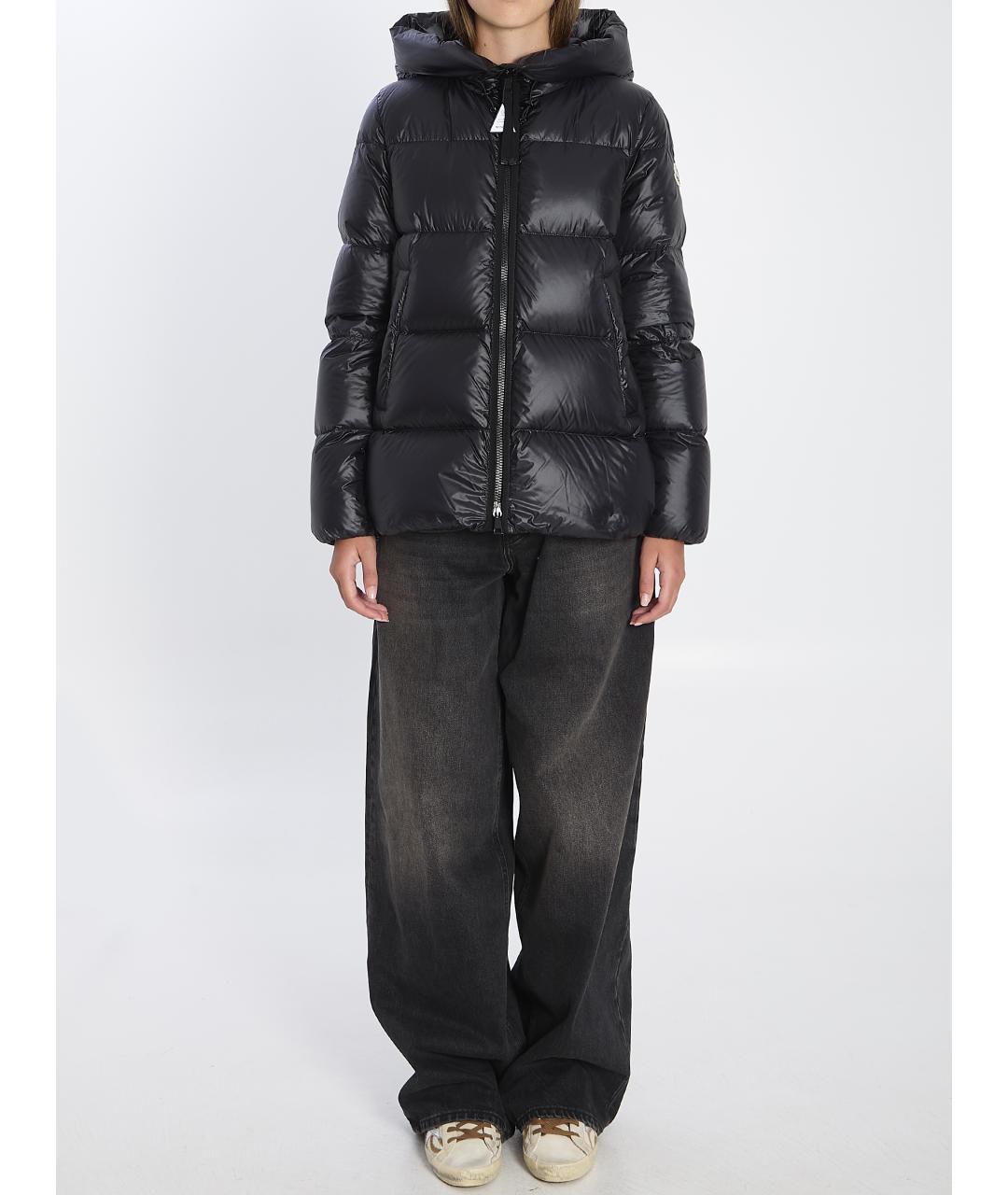 MONCLER Черная полиамидовая куртка, фото 6