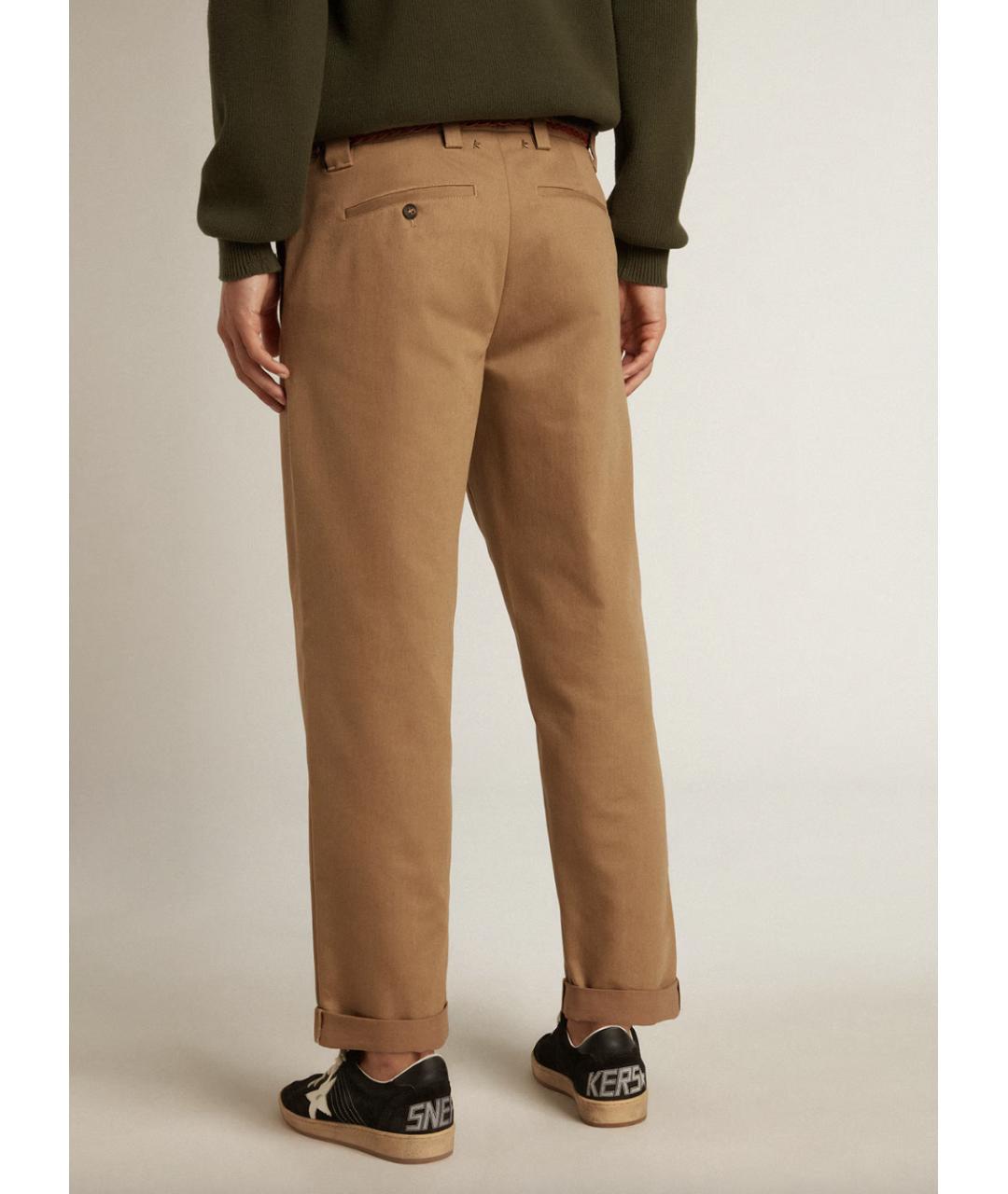 GOLDEN GOOSE DELUXE BRAND Бежевые хлопковые повседневные брюки, фото 7