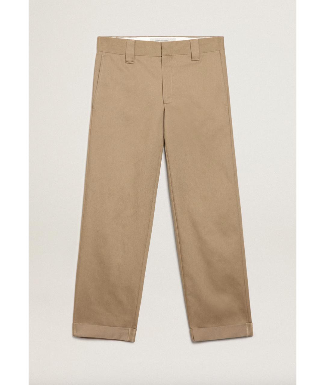 GOLDEN GOOSE DELUXE BRAND Бежевые хлопковые повседневные брюки, фото 8