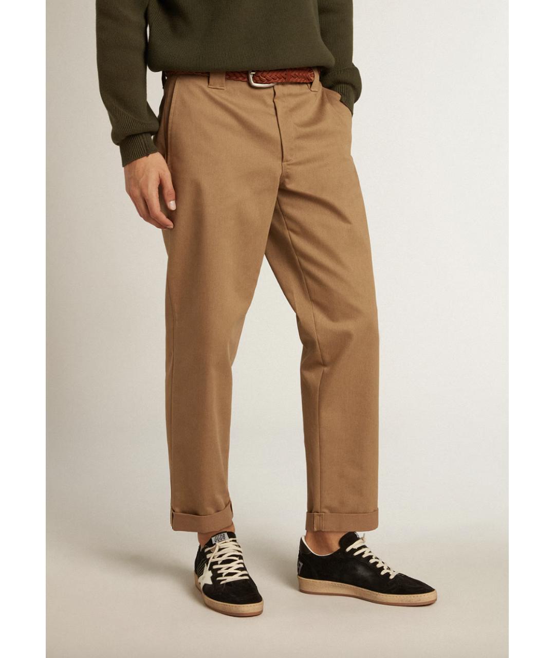 GOLDEN GOOSE DELUXE BRAND Бежевые хлопковые повседневные брюки, фото 6