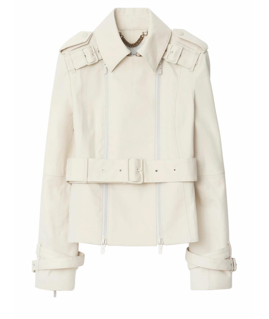 BURBERRY Белая хлопковая куртка, фото 1