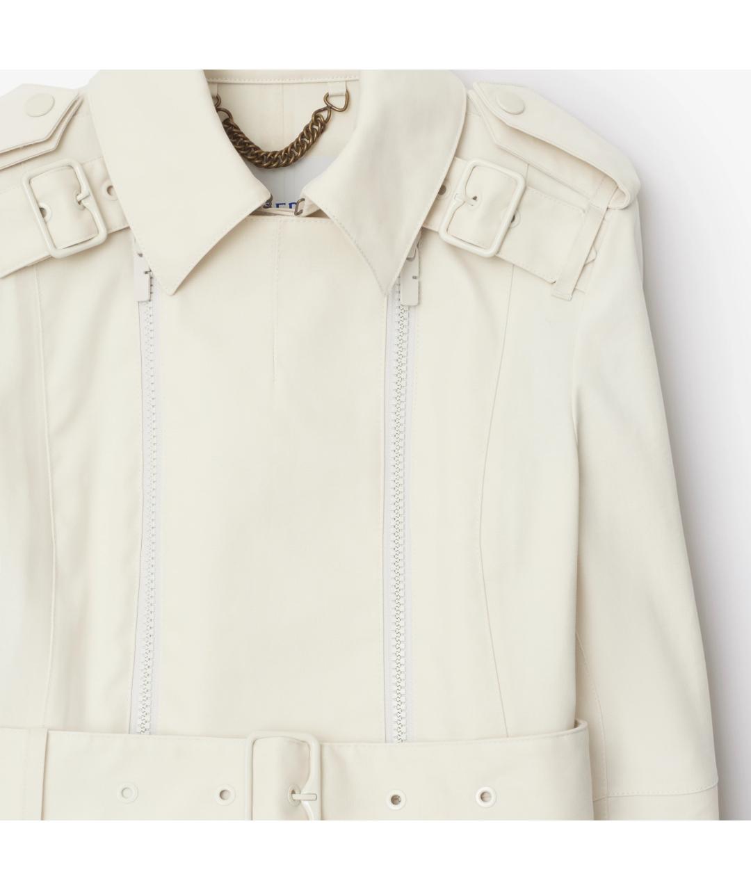 BURBERRY Белая хлопковая куртка, фото 3