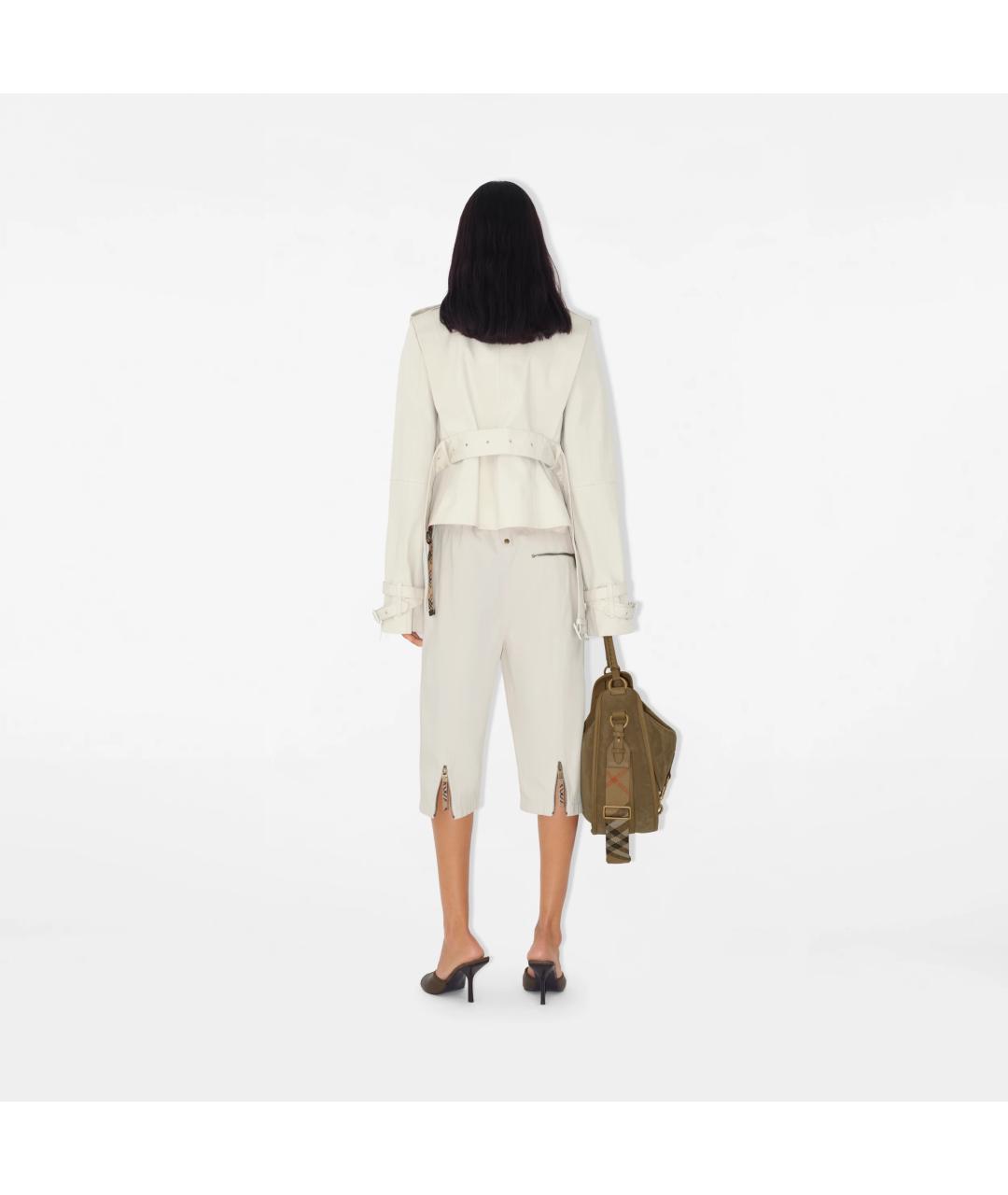 BURBERRY Белая хлопковая куртка, фото 4