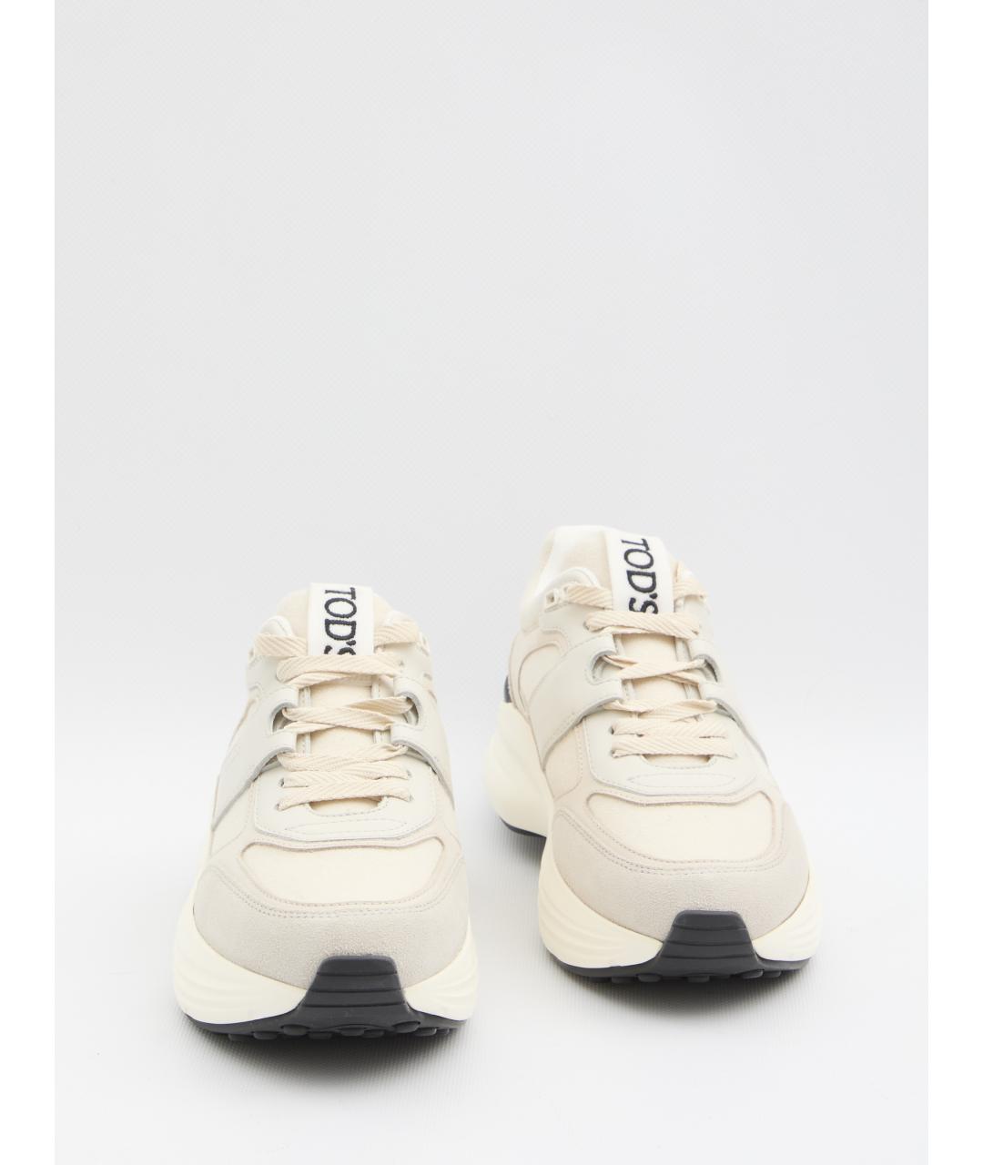 TOD'S Белые кожаные кроссовки, фото 5