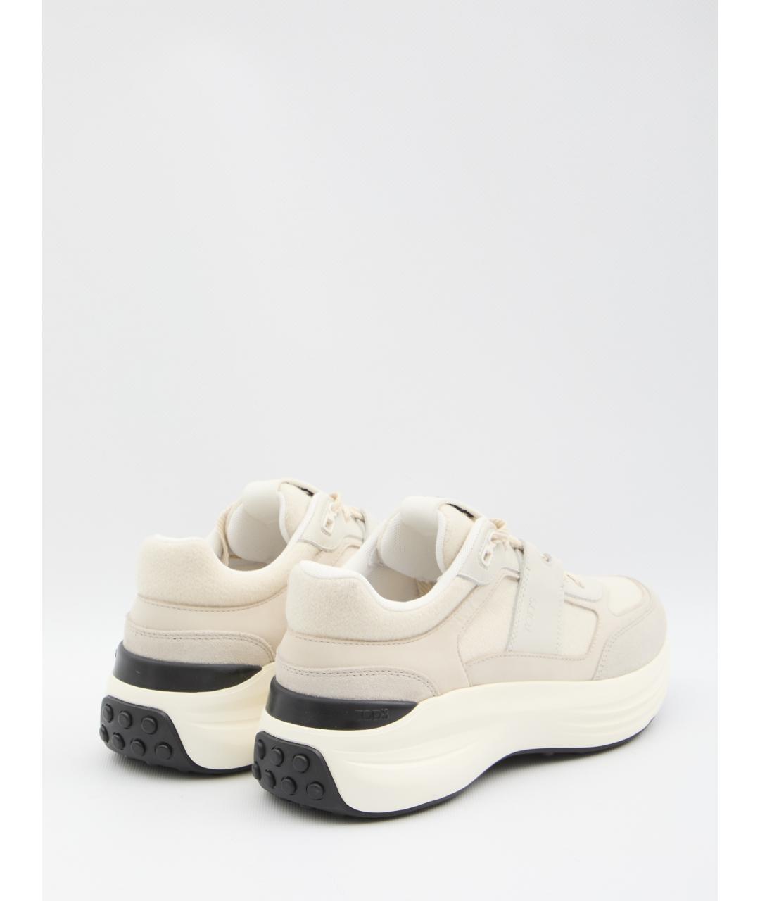 TOD'S Белые кожаные кроссовки, фото 3