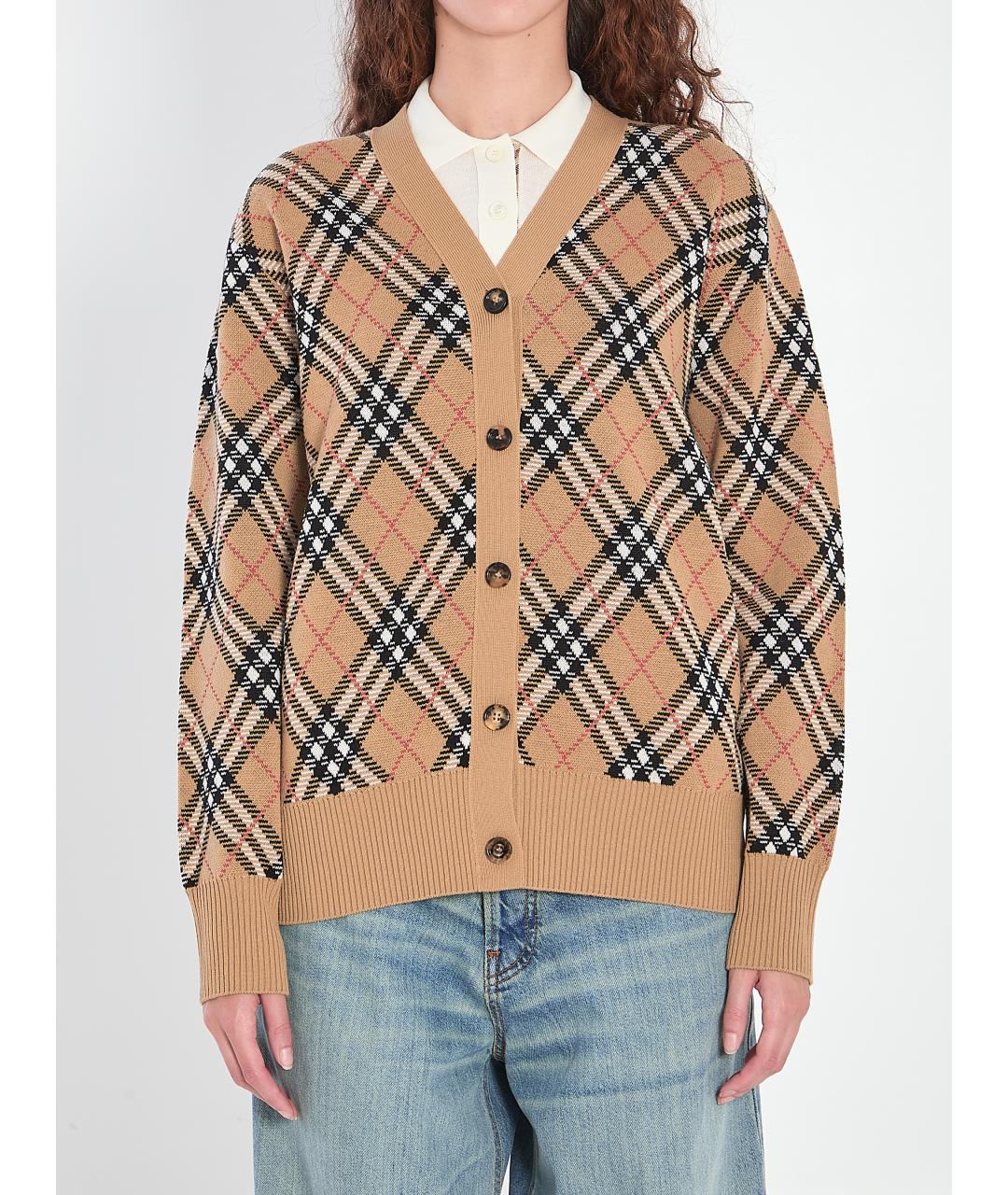 BURBERRY Бежевый шерстяной кардиган, фото 2