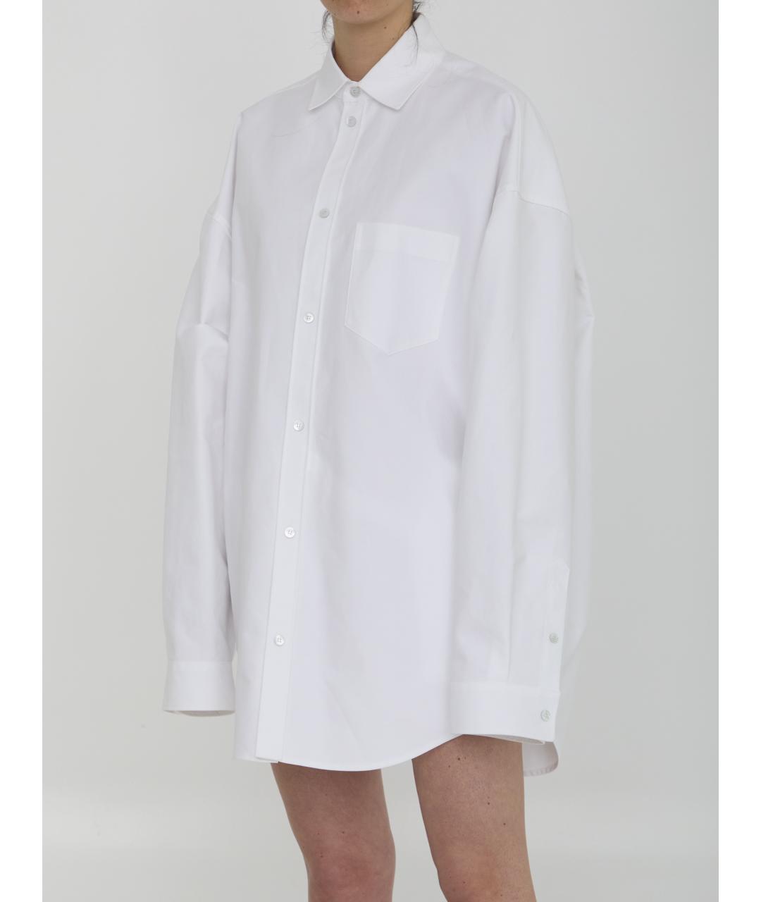 BALENCIAGA Белая хлопковая рубашка, фото 3