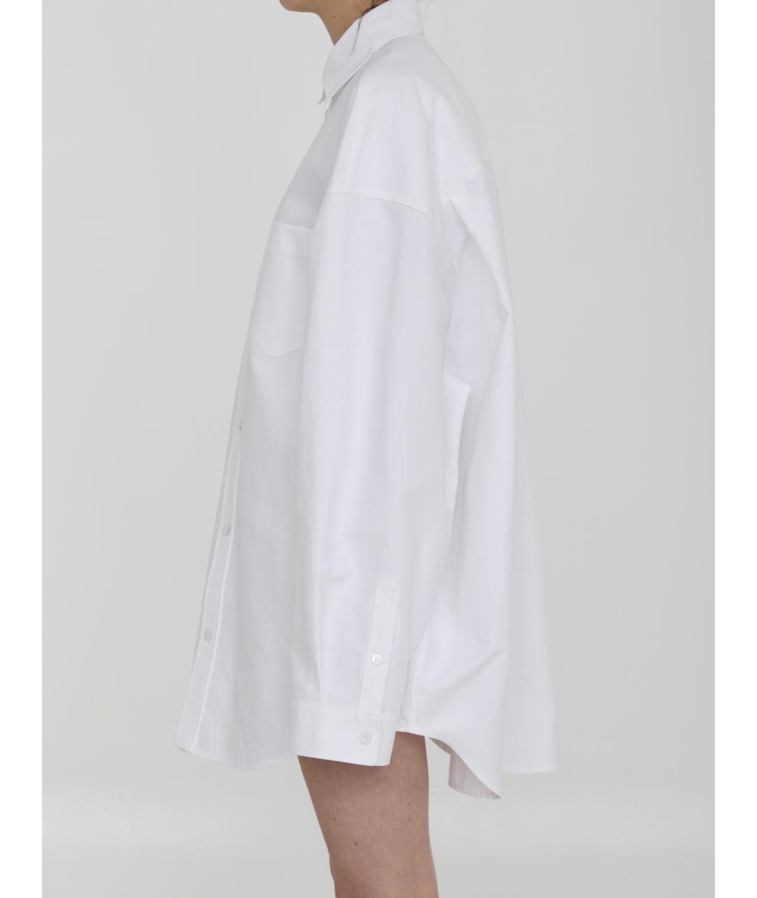 BALENCIAGA Белая хлопковая рубашка, фото 4