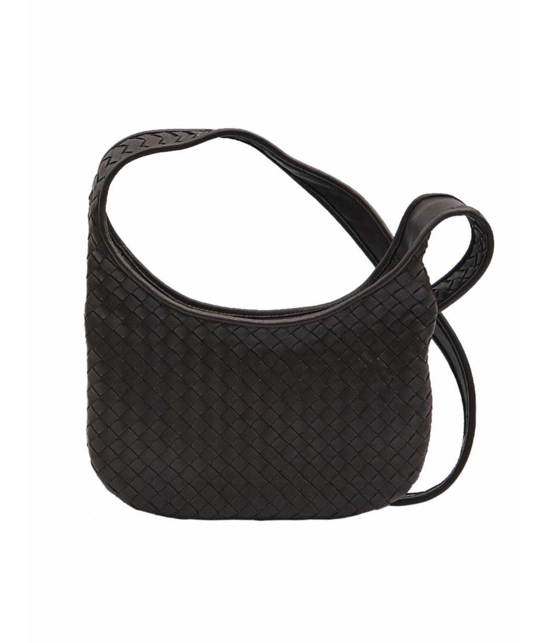 BOTTEGA VENETA Коричневая кожаная сумка на плечо, фото 1