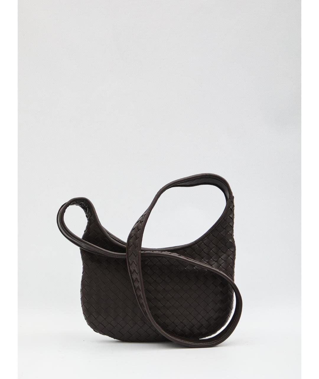 BOTTEGA VENETA Коричневая кожаная сумка на плечо, фото 2