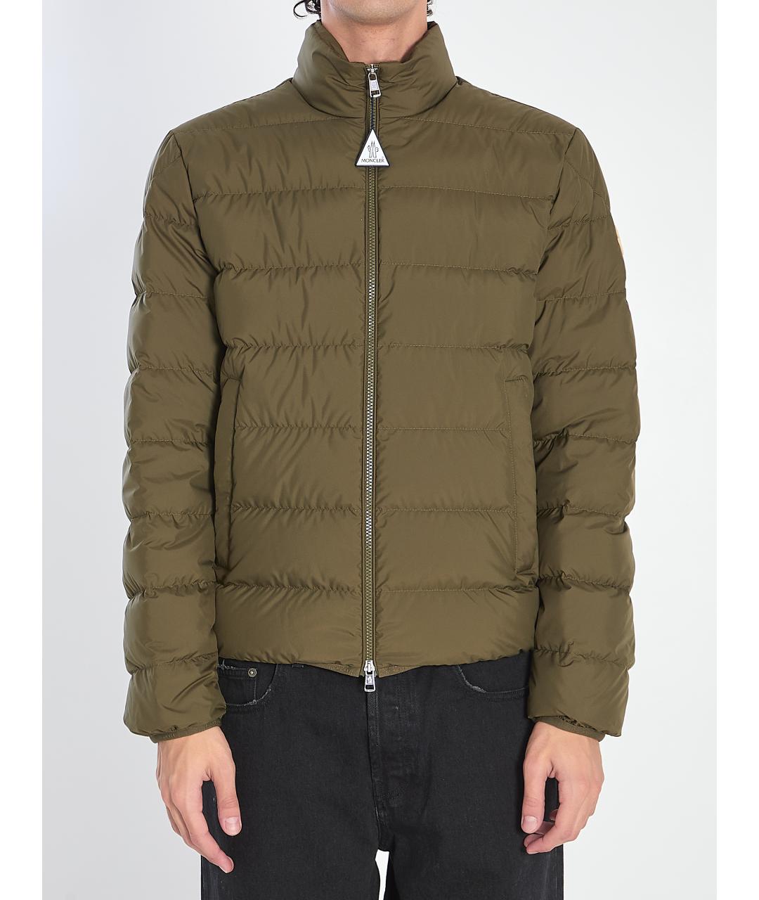 MONCLER Хаки полиэстеровая куртка, фото 2