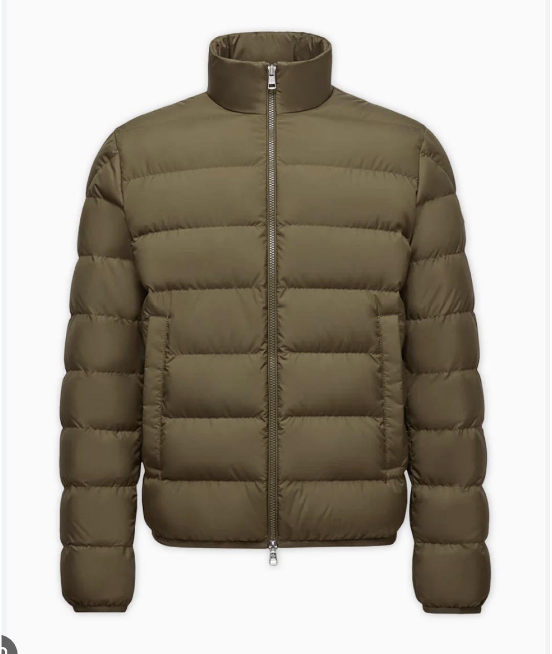 MONCLER Хаки полиэстеровая куртка, фото 1