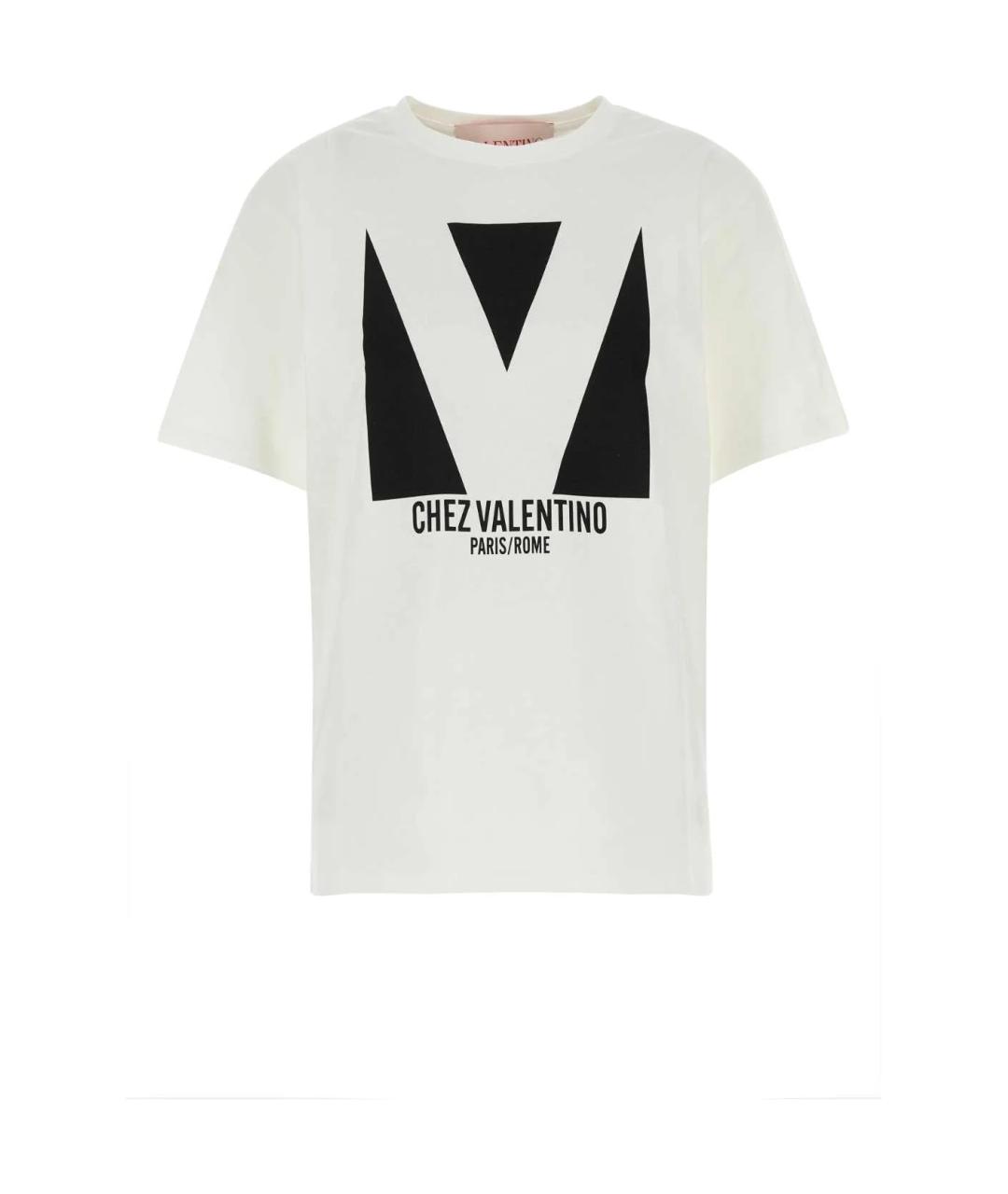 VALENTINO Белая хлопковая футболка, фото 1
