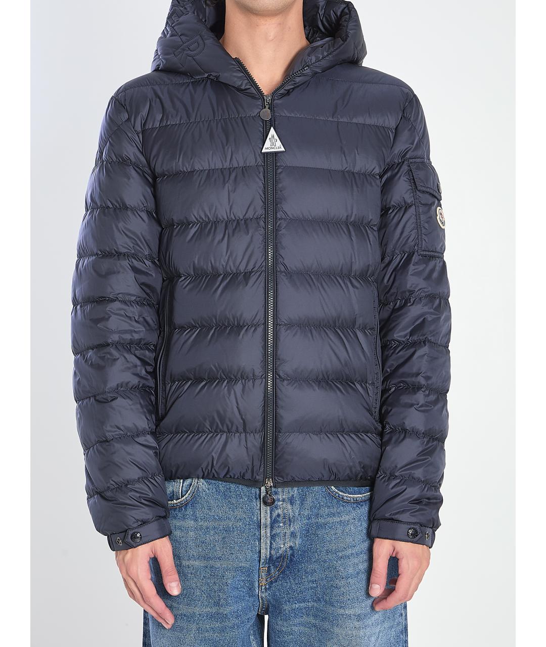 MONCLER Синяя полиамидовая куртка, фото 5