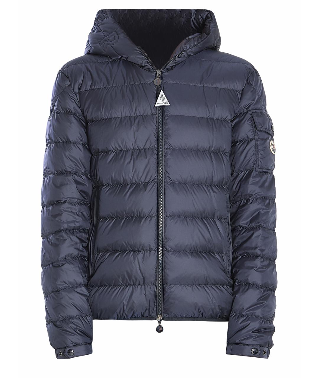 MONCLER Синяя полиамидовая куртка, фото 1