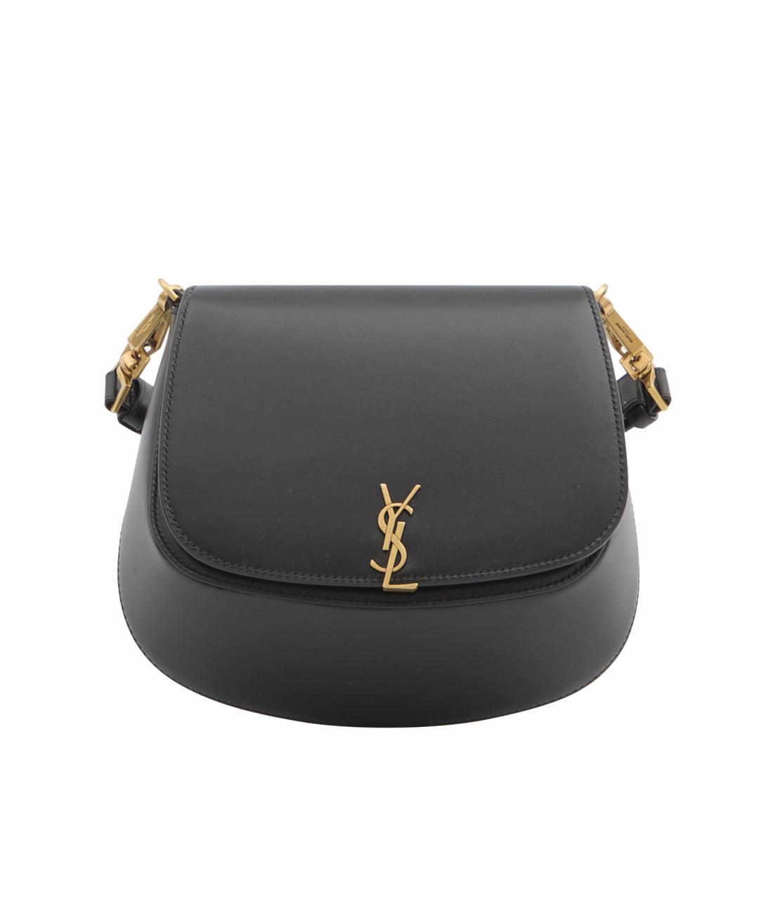 SAINT LAURENT Черная кожаная сумка через плечо, фото 1