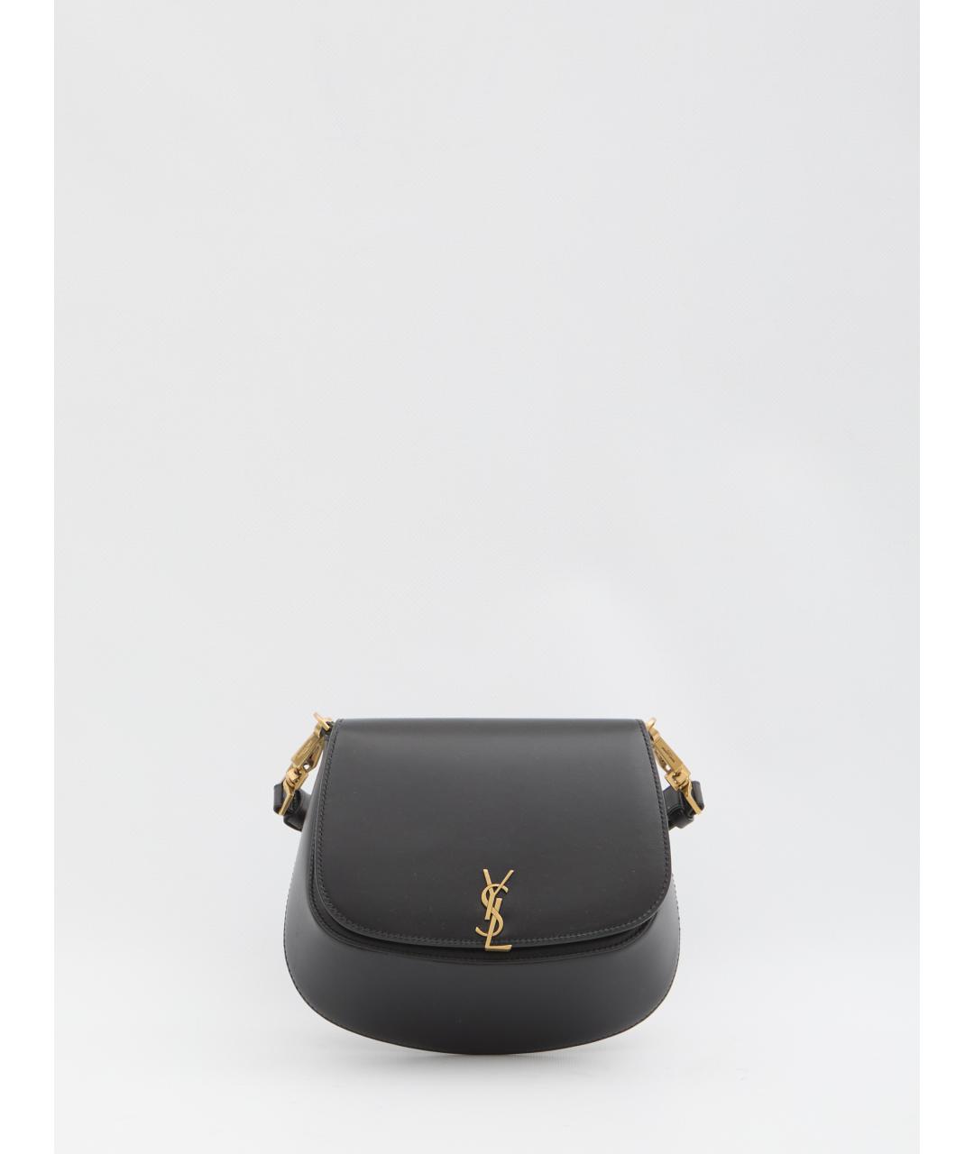 SAINT LAURENT Черная кожаная сумка через плечо, фото 5