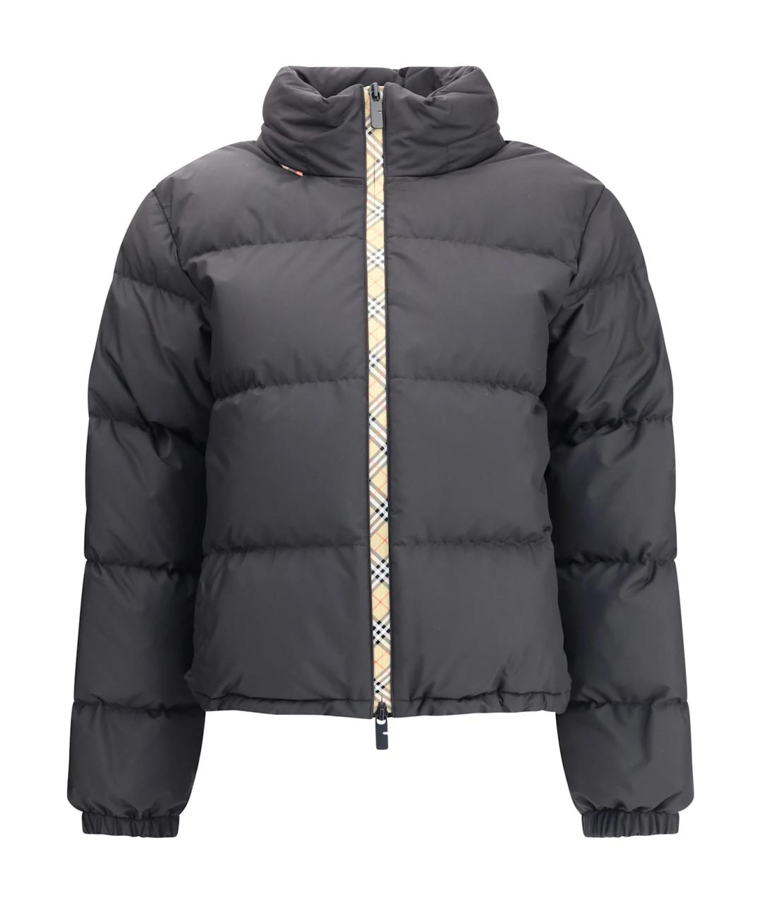 BURBERRY Черная полиэстеровая куртка, фото 1