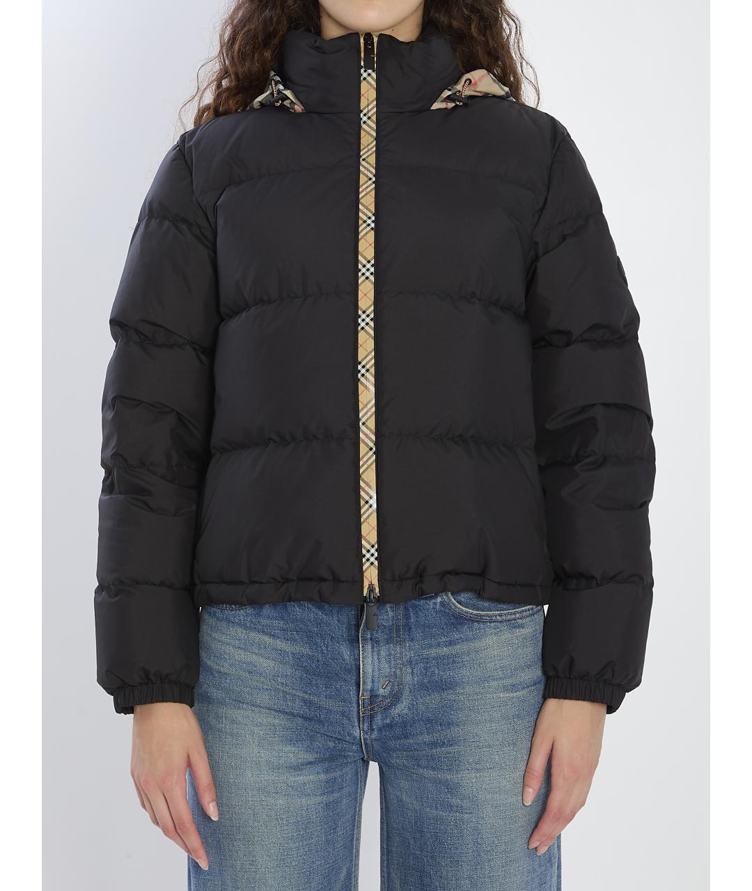 BURBERRY Черная полиэстеровая куртка, фото 2