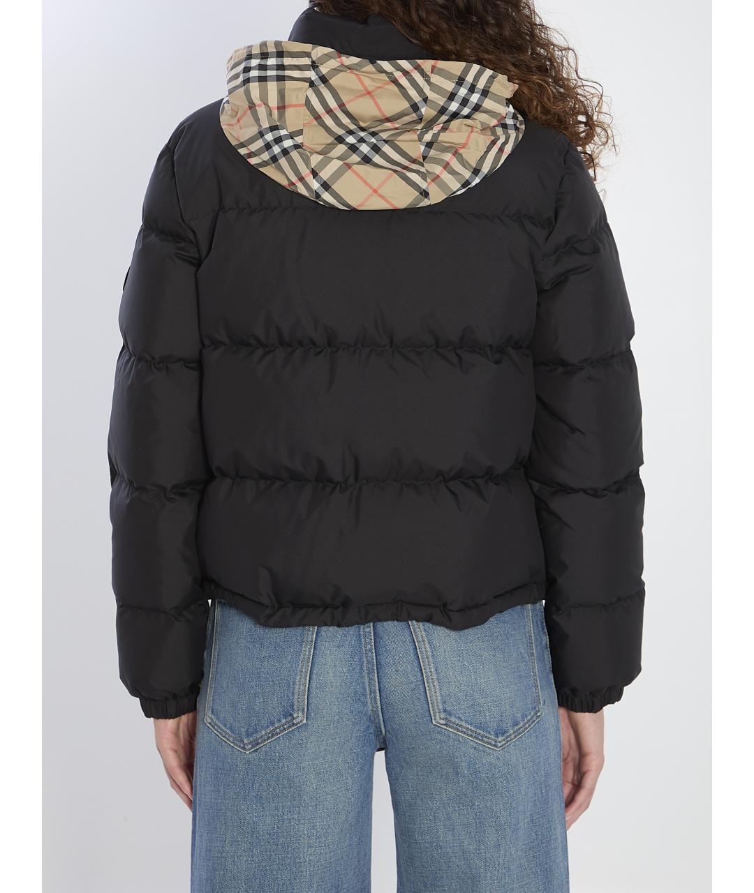 BURBERRY Черная полиэстеровая куртка, фото 5