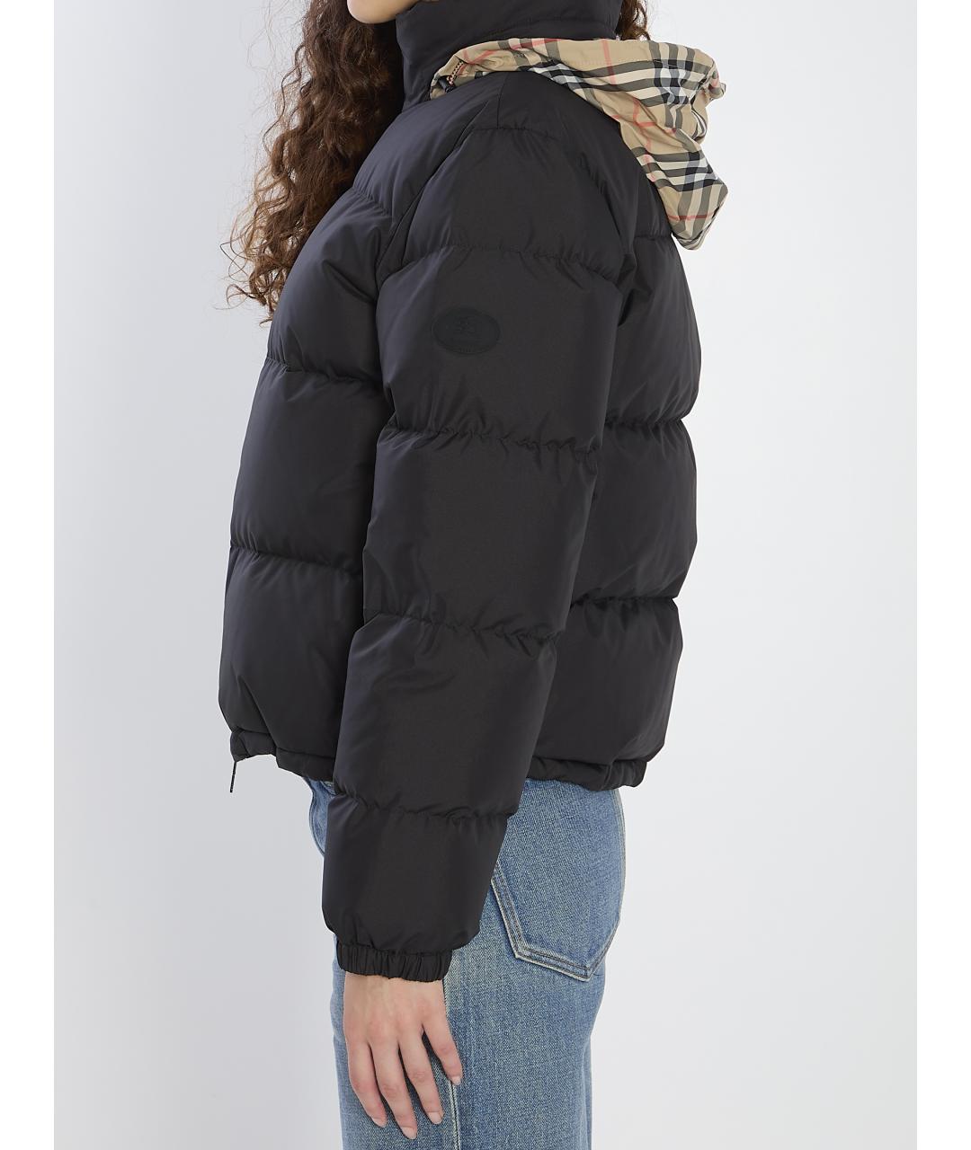BURBERRY Черная полиэстеровая куртка, фото 4