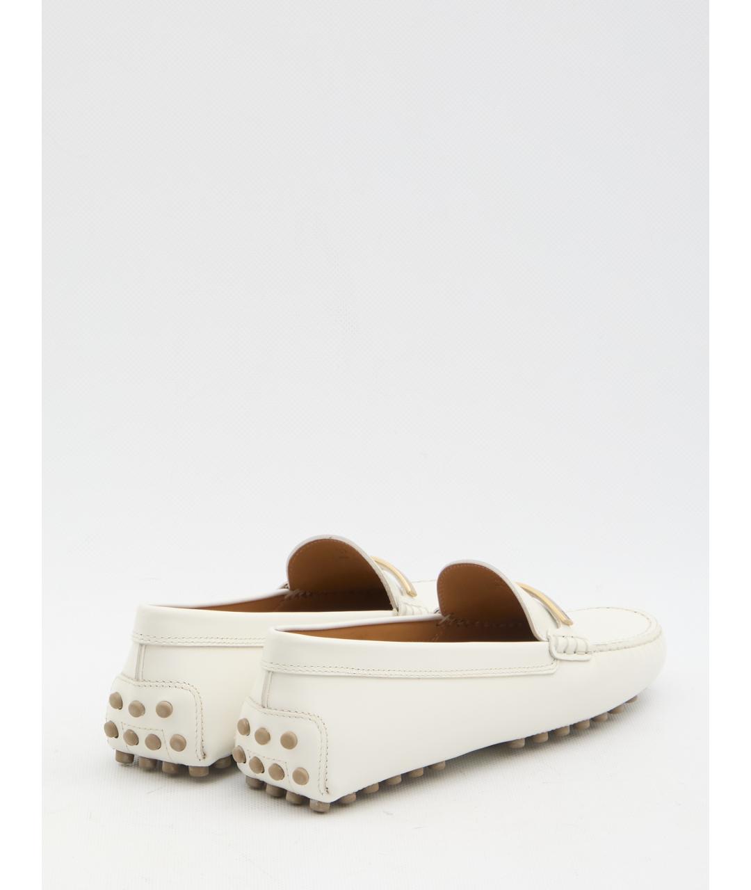 TOD'S Белые кожаные мокасины, фото 3